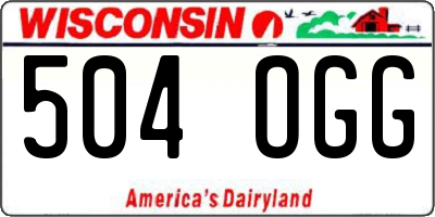 WI license plate 504OGG