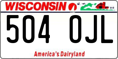 WI license plate 504OJL