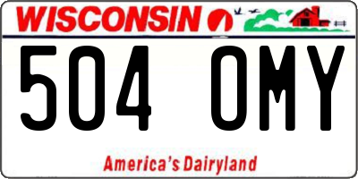 WI license plate 504OMY