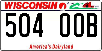 WI license plate 504OOB