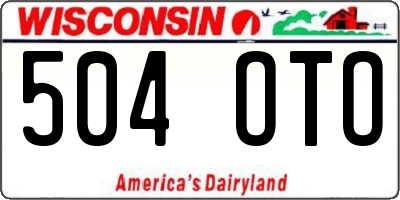 WI license plate 504OTO