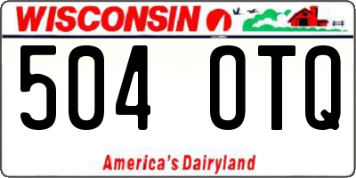 WI license plate 504OTQ