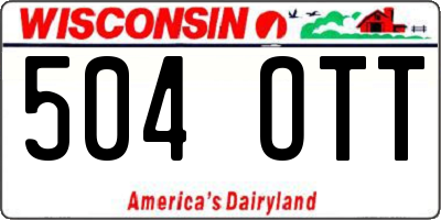 WI license plate 504OTT