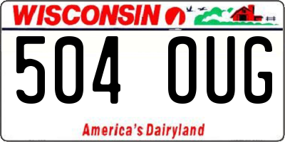 WI license plate 504OUG