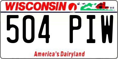 WI license plate 504PIW