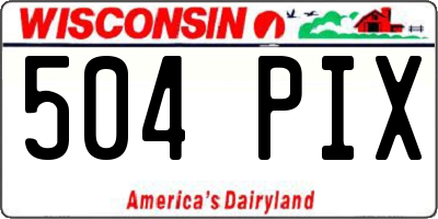 WI license plate 504PIX