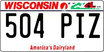 WI license plate 504PIZ