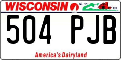 WI license plate 504PJB