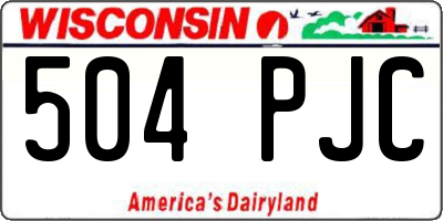 WI license plate 504PJC