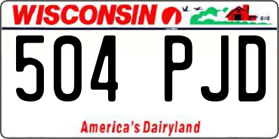 WI license plate 504PJD