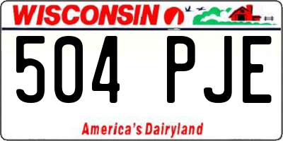 WI license plate 504PJE