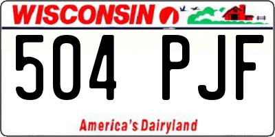 WI license plate 504PJF