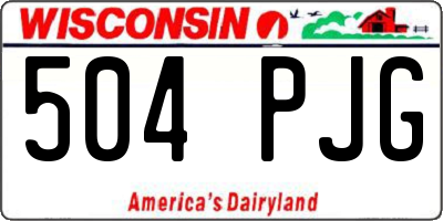 WI license plate 504PJG