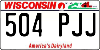 WI license plate 504PJJ