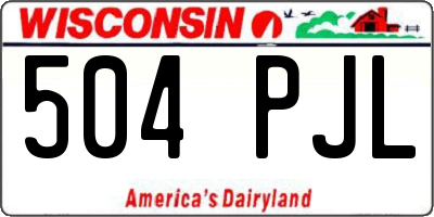 WI license plate 504PJL