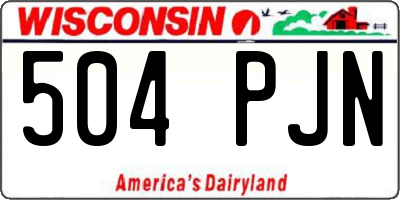 WI license plate 504PJN