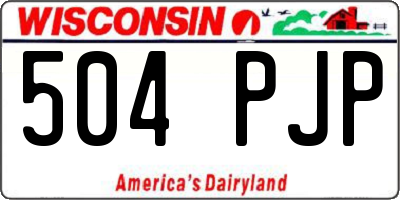 WI license plate 504PJP