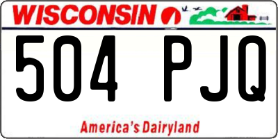 WI license plate 504PJQ