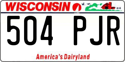 WI license plate 504PJR