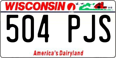 WI license plate 504PJS