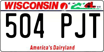 WI license plate 504PJT