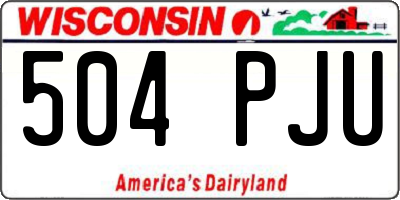 WI license plate 504PJU