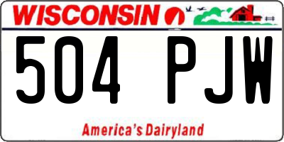 WI license plate 504PJW
