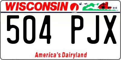 WI license plate 504PJX