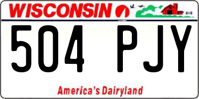 WI license plate 504PJY
