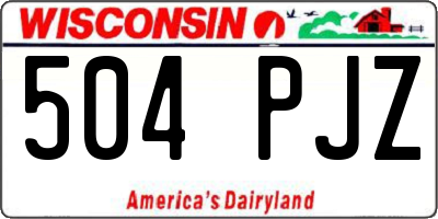 WI license plate 504PJZ