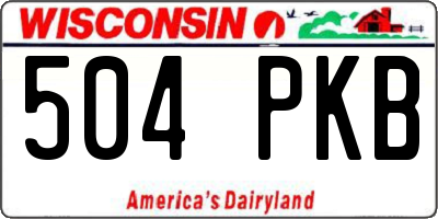 WI license plate 504PKB