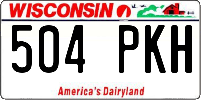 WI license plate 504PKH