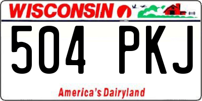 WI license plate 504PKJ