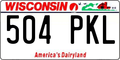 WI license plate 504PKL