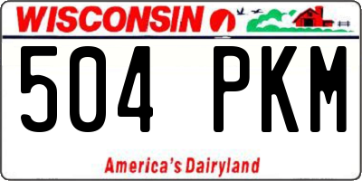 WI license plate 504PKM