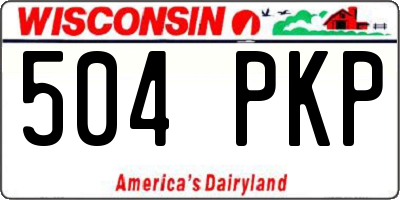 WI license plate 504PKP