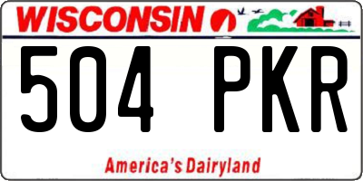 WI license plate 504PKR