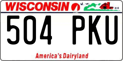 WI license plate 504PKU