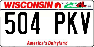 WI license plate 504PKV