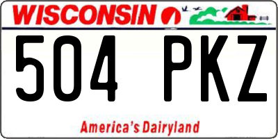 WI license plate 504PKZ
