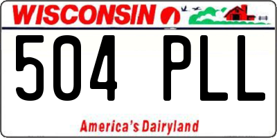 WI license plate 504PLL