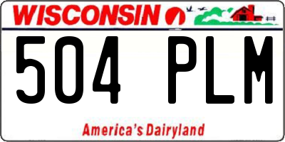 WI license plate 504PLM