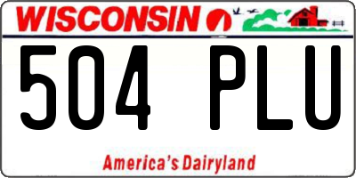 WI license plate 504PLU