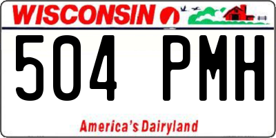 WI license plate 504PMH