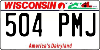 WI license plate 504PMJ