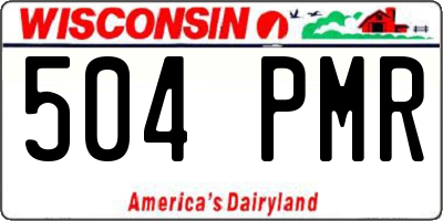 WI license plate 504PMR