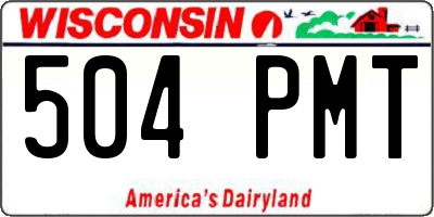 WI license plate 504PMT