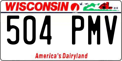 WI license plate 504PMV