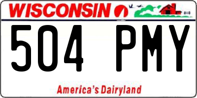 WI license plate 504PMY