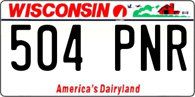 WI license plate 504PNR